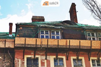 Sznurowe Stary dach - Zabezpieczenie dachu - mocna siatka do zabezpieczenia starego poszycia dachu Sznurowe Siatki